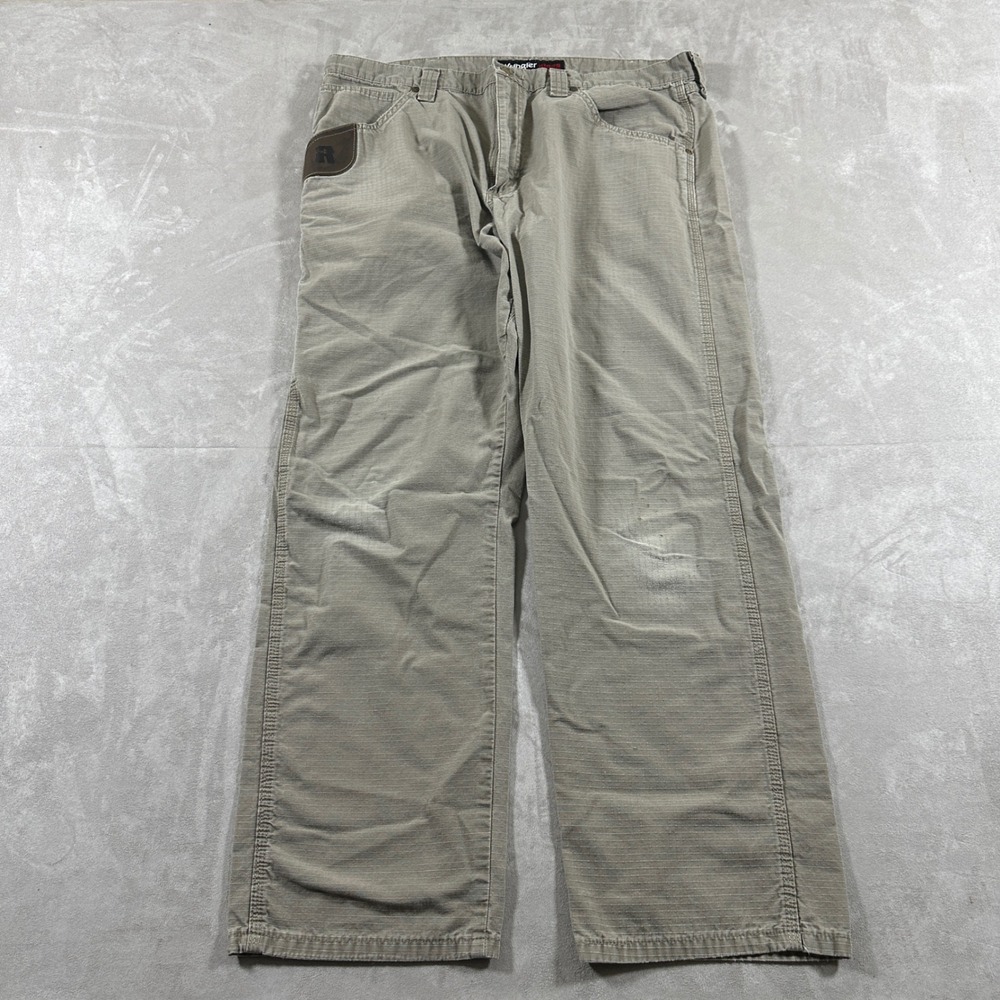 Wrangler RIGGS Workwear Pants Mens 36x30 Gray Ripstop Carpenter 103W045DK